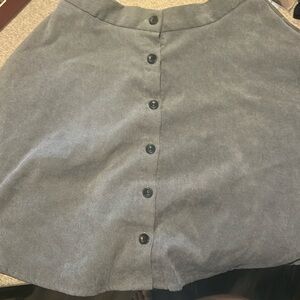 Grey button up skirt